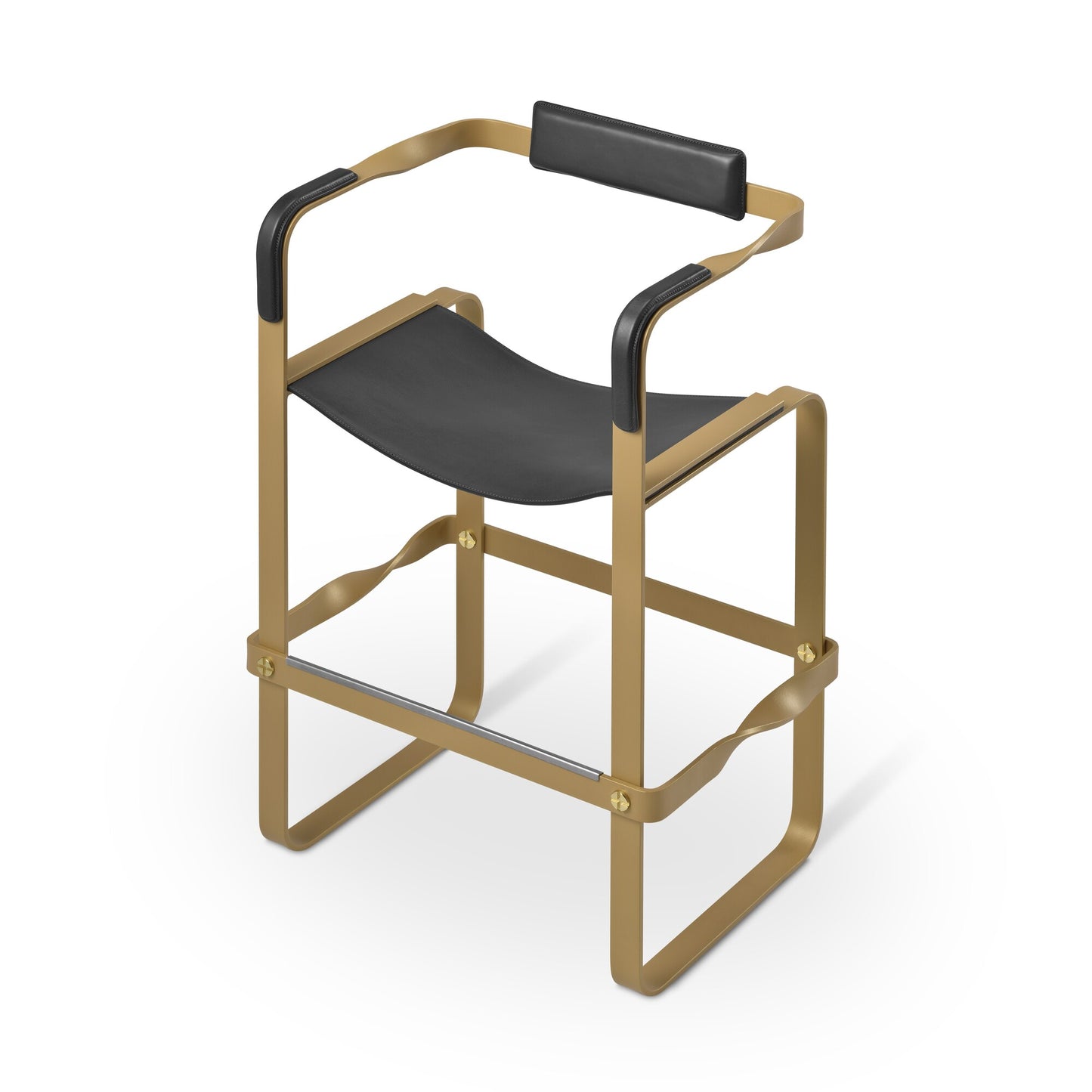 Wanderlust Taburete de cocina con respaldo - Hecho a mano y personalizable