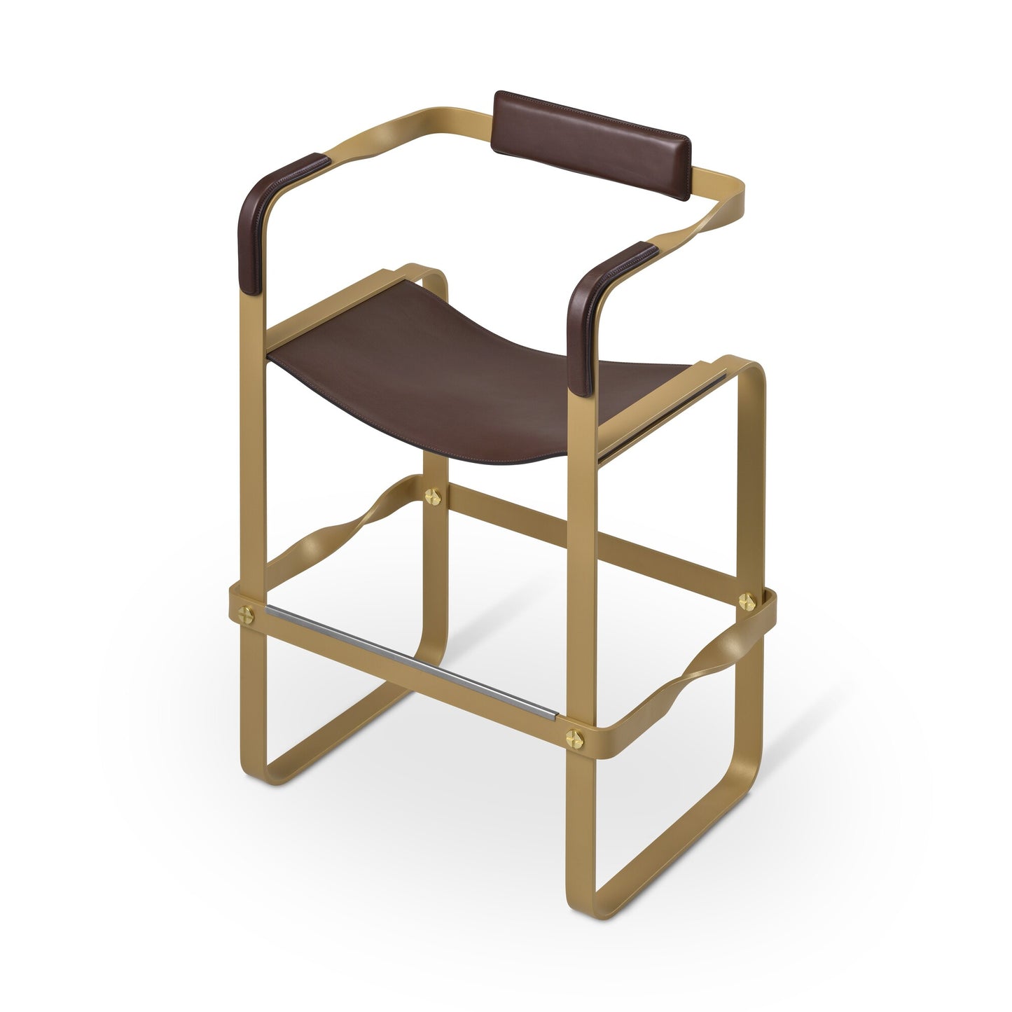 Wanderlust Taburete de cocina con respaldo - Hecho a mano y personalizable