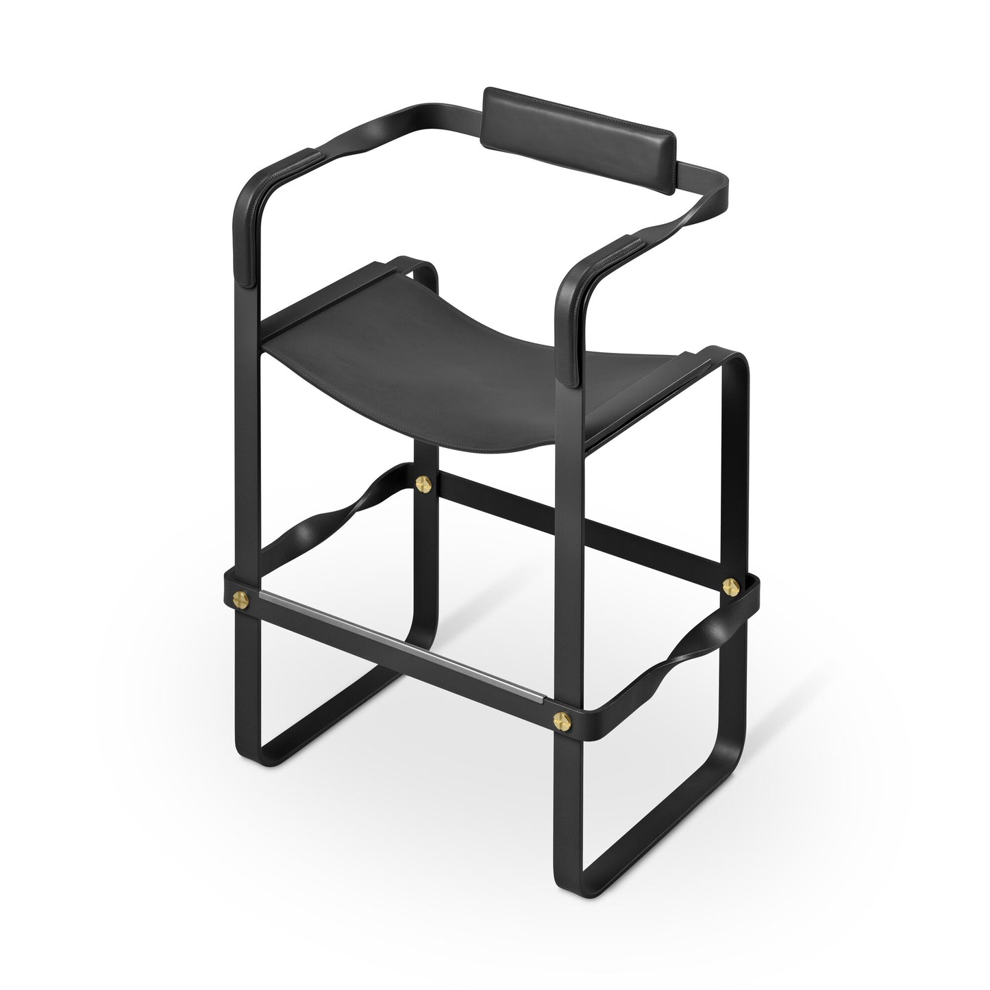 Wanderlust Taburete de cocina con respaldo - Hecho a mano y personalizable