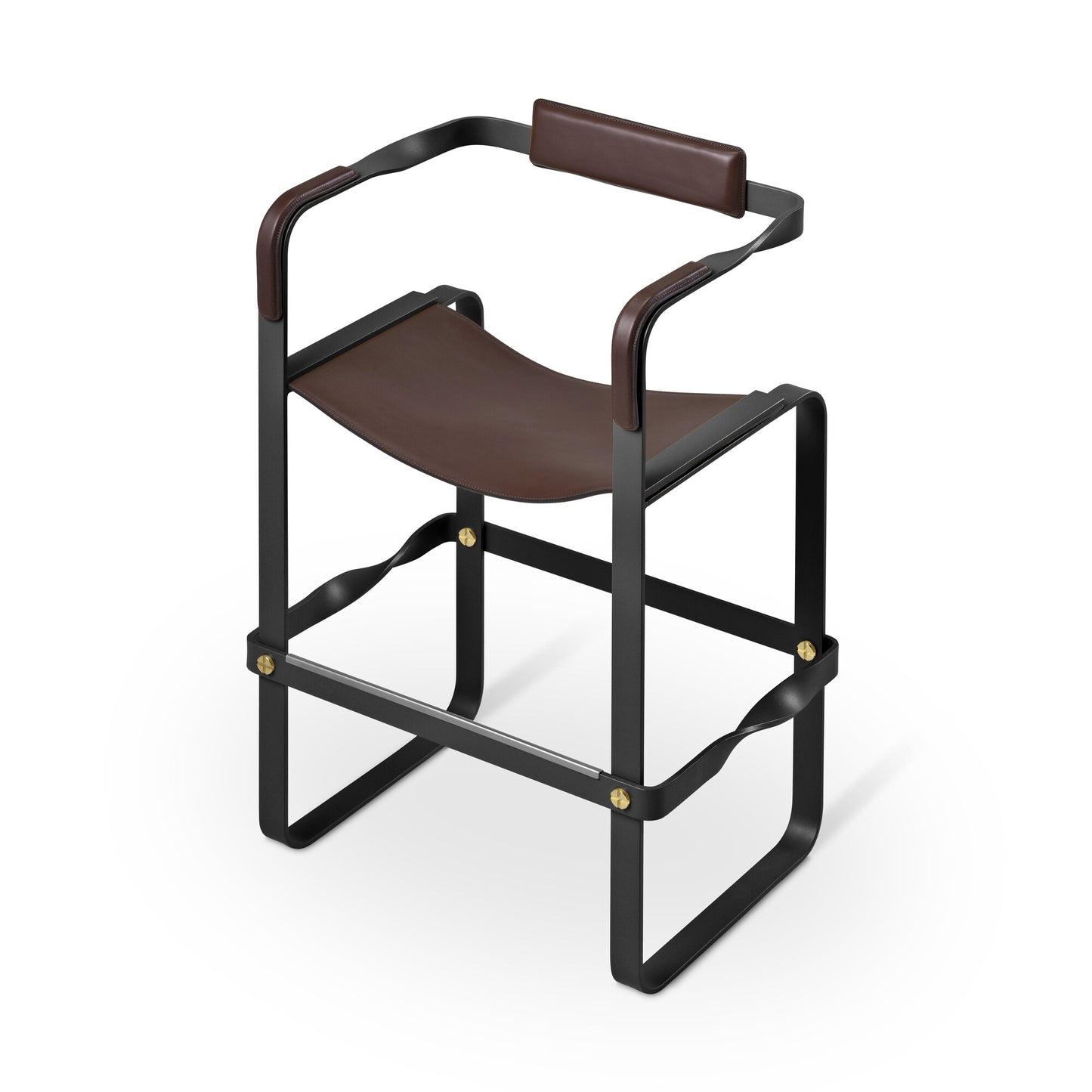 Wanderlust Taburete de cocina con respaldo - Hecho a mano y personalizable