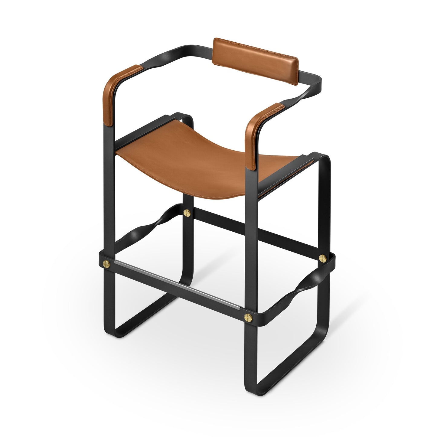 Wanderlust Taburete de cocina con respaldo - Hecho a mano y personalizable