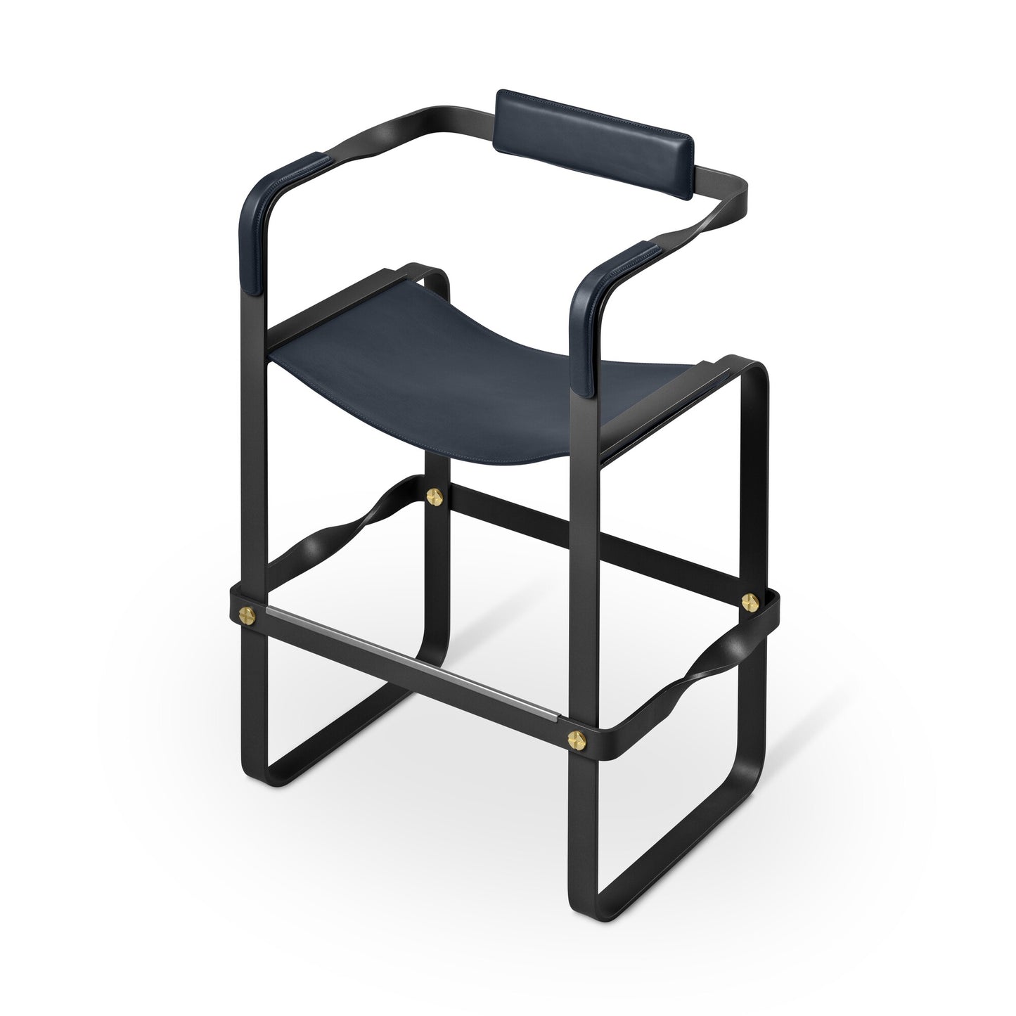 Wanderlust Taburete de cocina con respaldo - Hecho a mano y personalizable