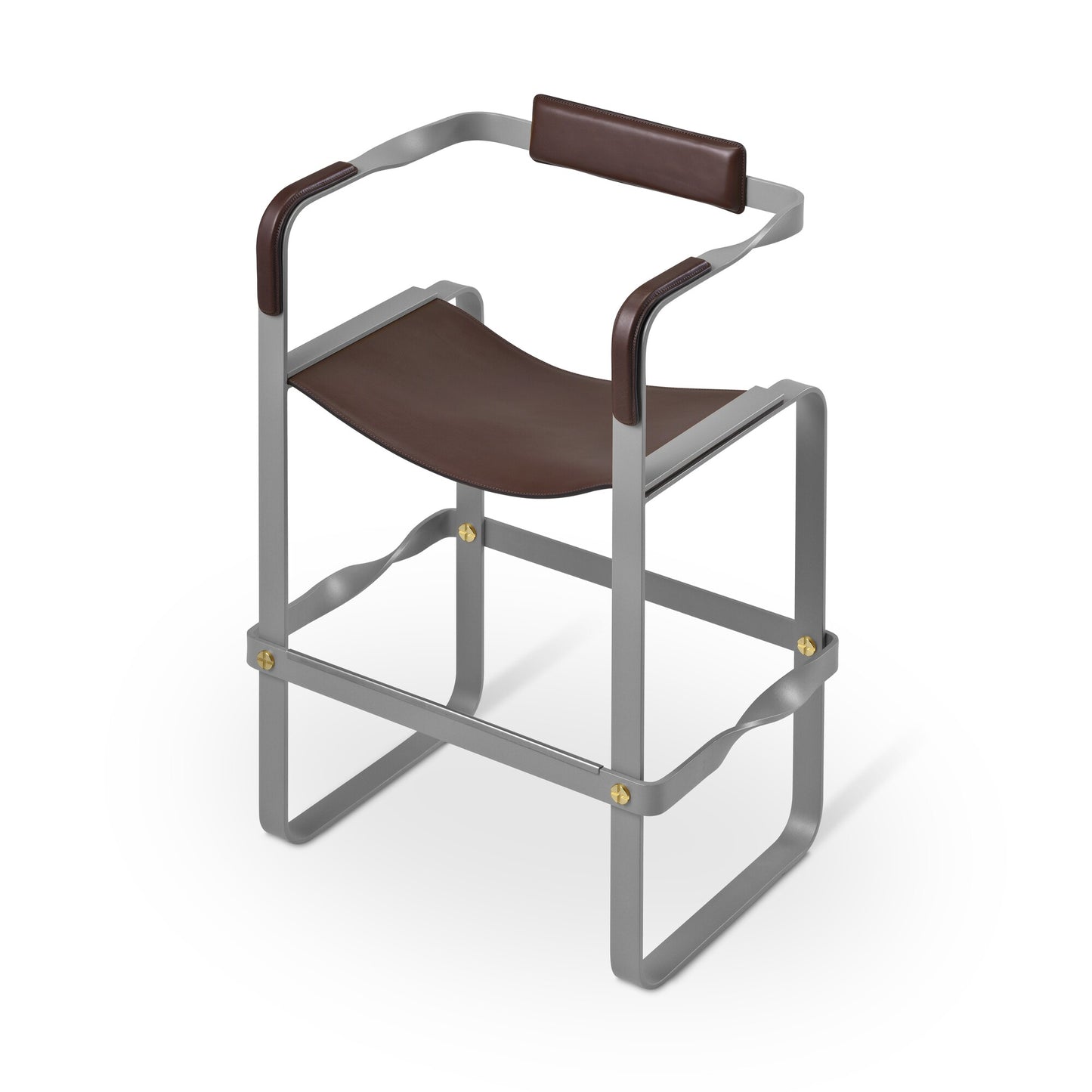 Wanderlust Taburete de cocina con respaldo - Hecho a mano y personalizable