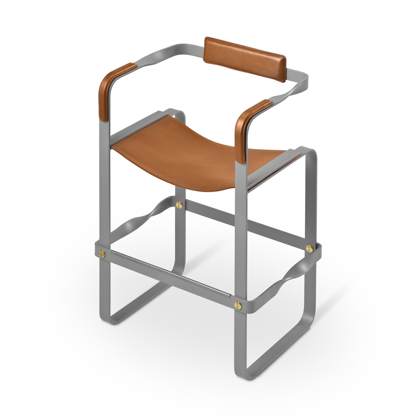 Wanderlust Taburete de cocina con respaldo - Hecho a mano y personalizable