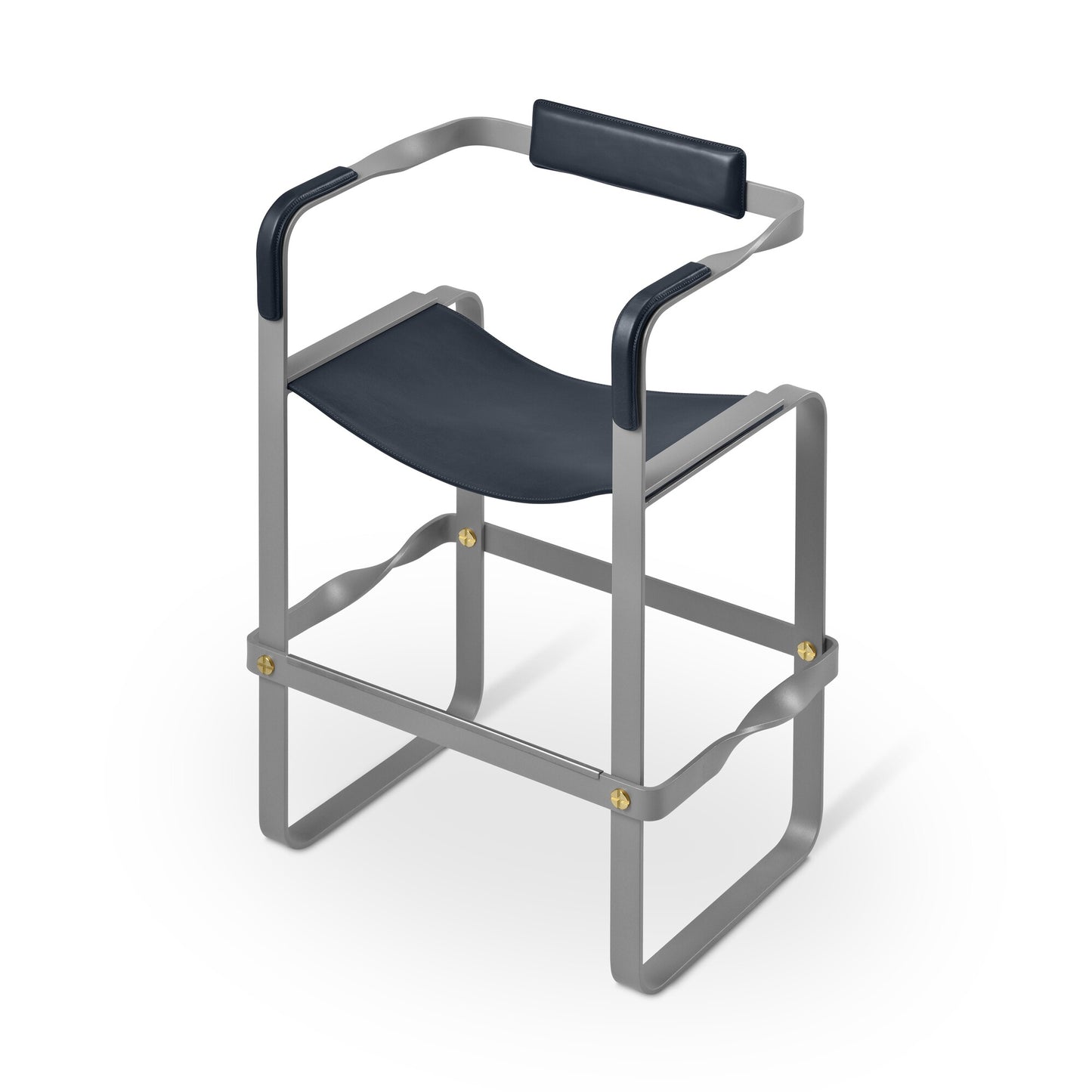 Wanderlust Taburete de cocina con respaldo - Hecho a mano y personalizable