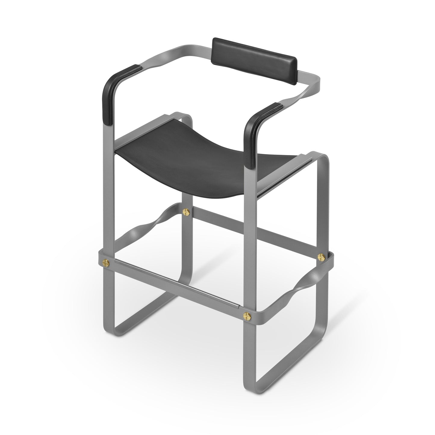Wanderlust Taburete de cocina con respaldo - Hecho a mano y personalizable