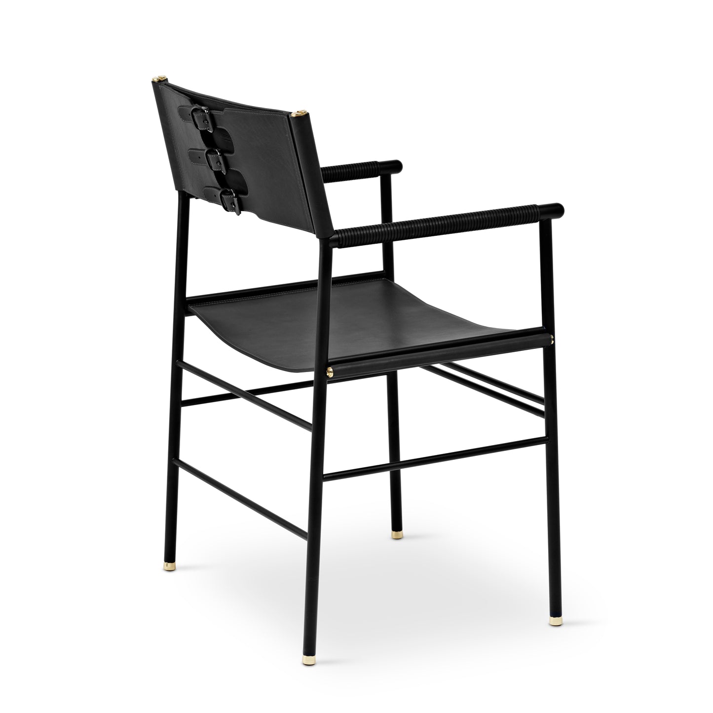 Silla Repose - Hecha a mano en piel vacuna con detalles de latón, totalmente personalizable
