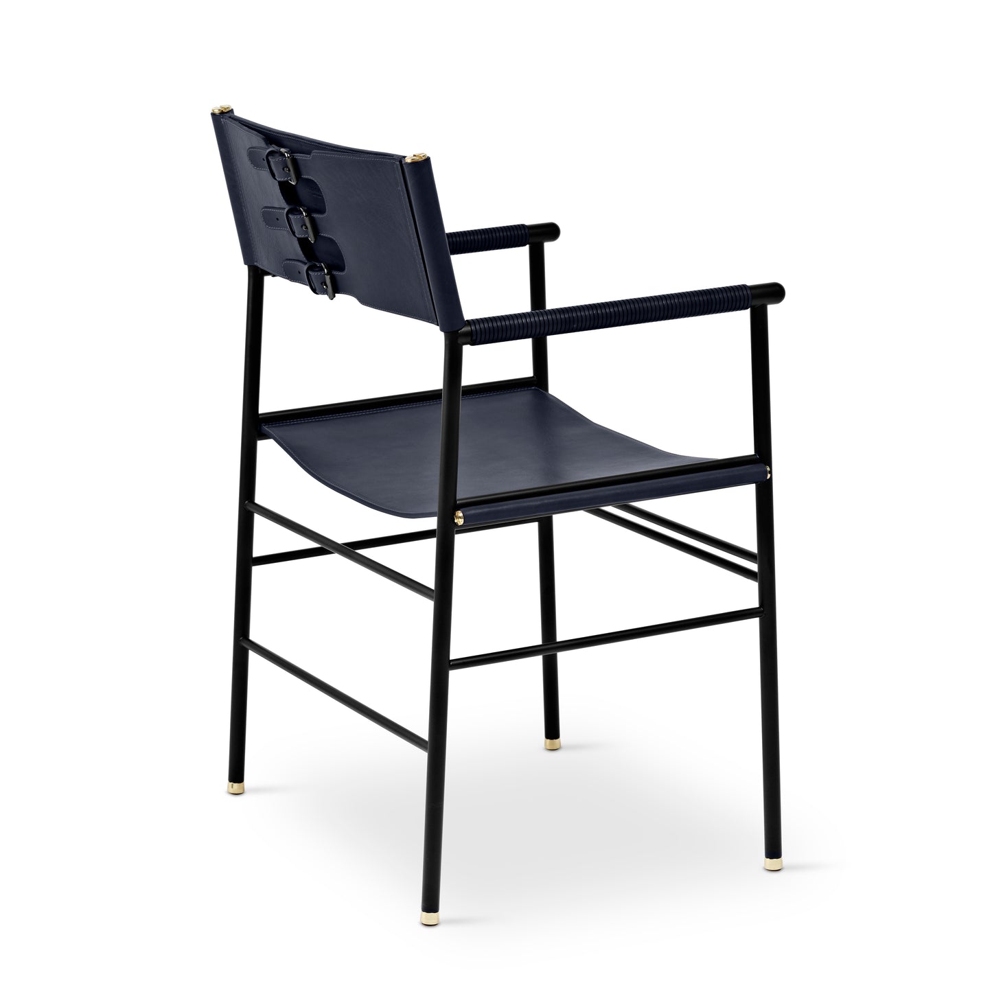 Silla Repose - Hecha a mano en piel vacuna con detalles de latón, totalmente personalizable