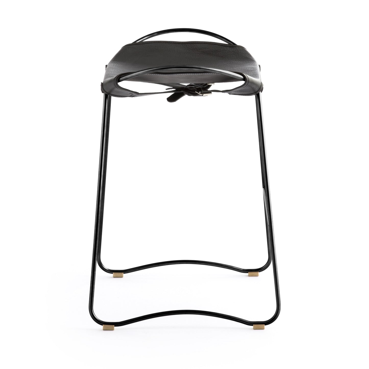 Taburete de cocina Hug - Hecho a mano con cuero vacuno