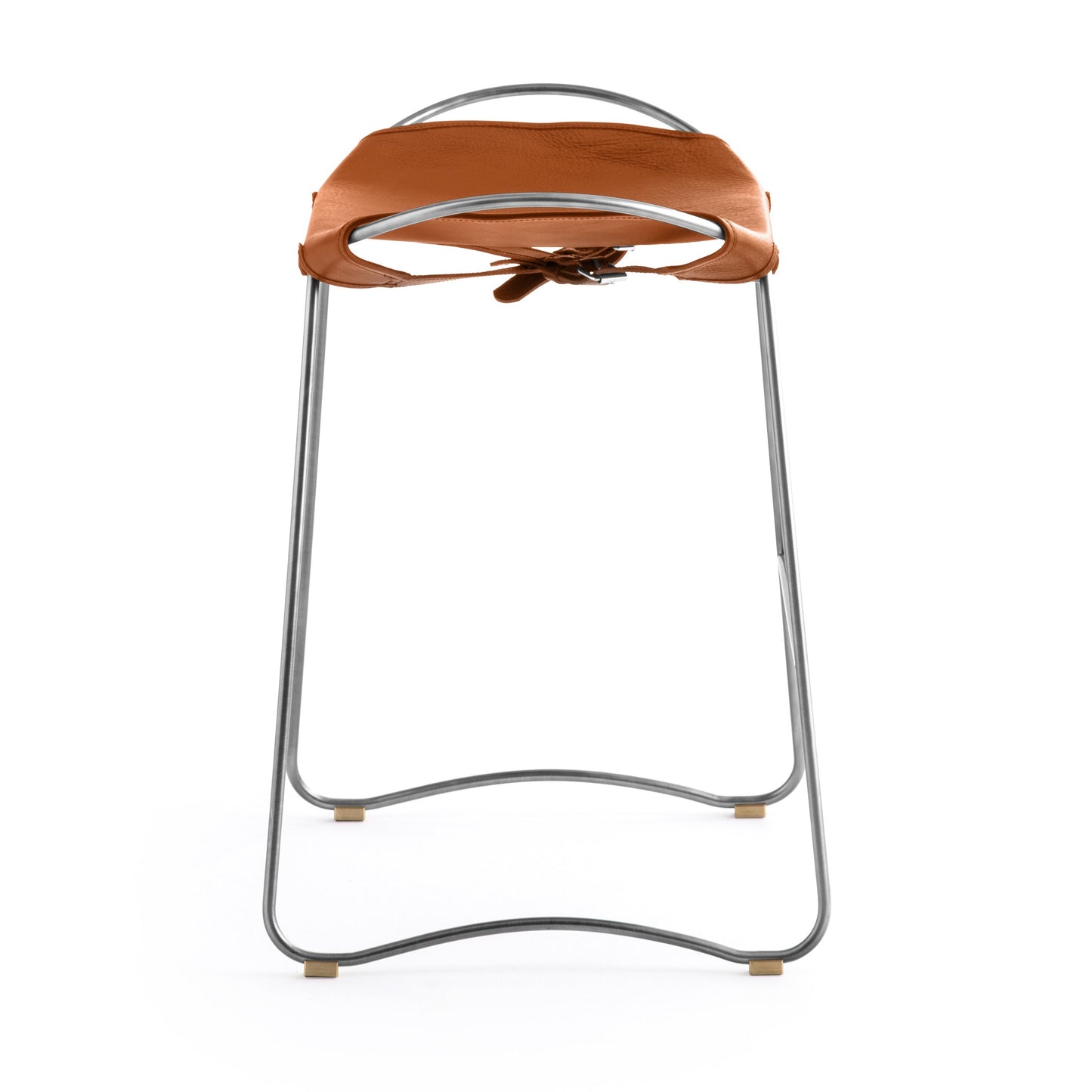 Taburete de cocina Hug - Hecho a mano con cuero vacuno