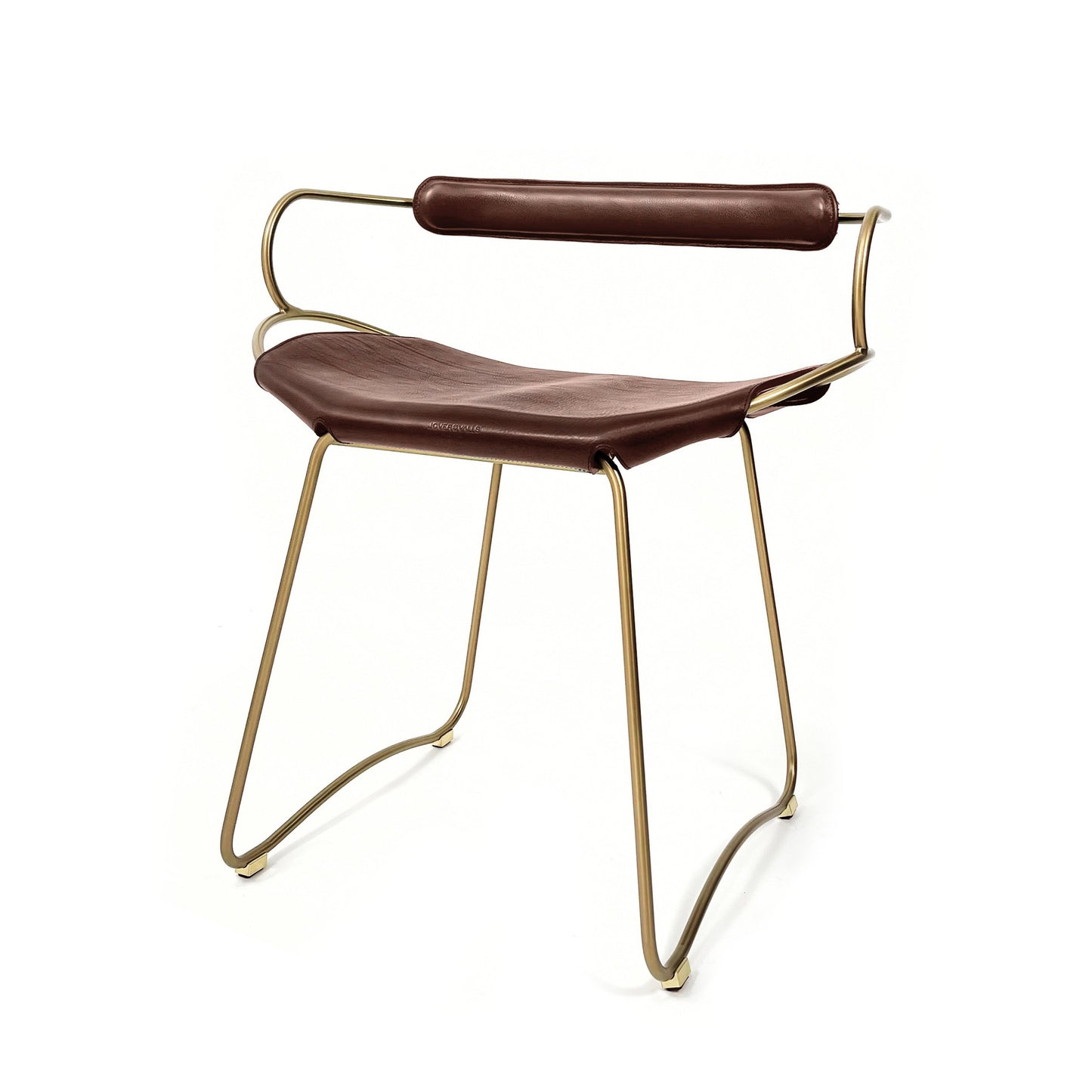 Silla Hug - Personalizable y hecha a mano en piel de vaca y acero