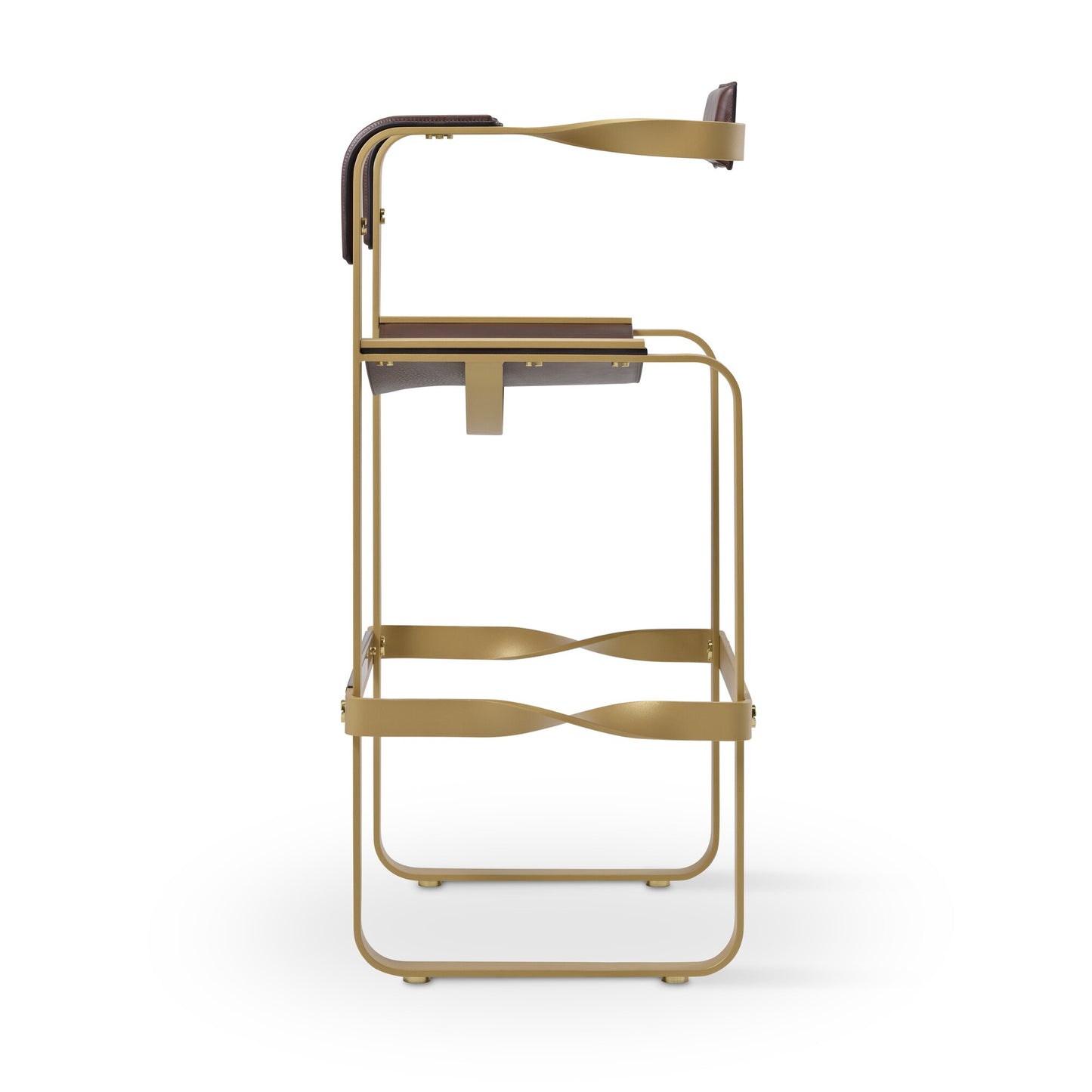 Wanderlust Taburete de cocina con respaldo - Hecho a mano y personalizable