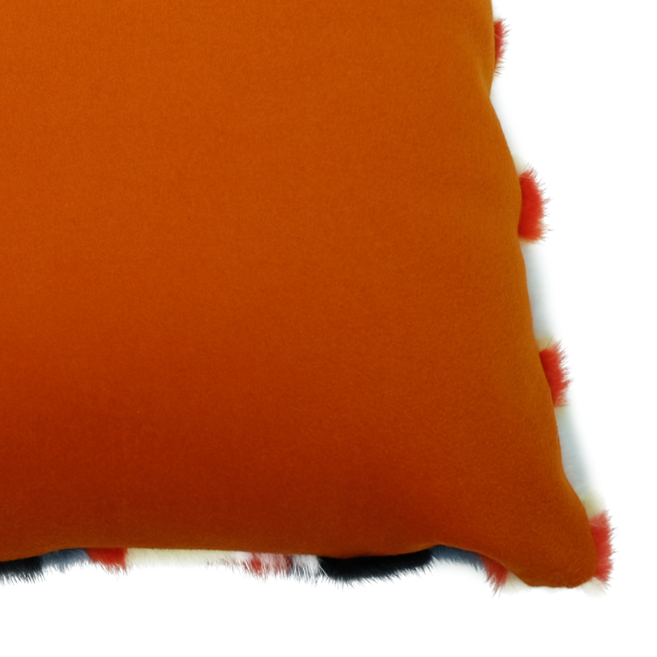 Celestial - Almohada de piel de visón premium con respaldo de cachemira