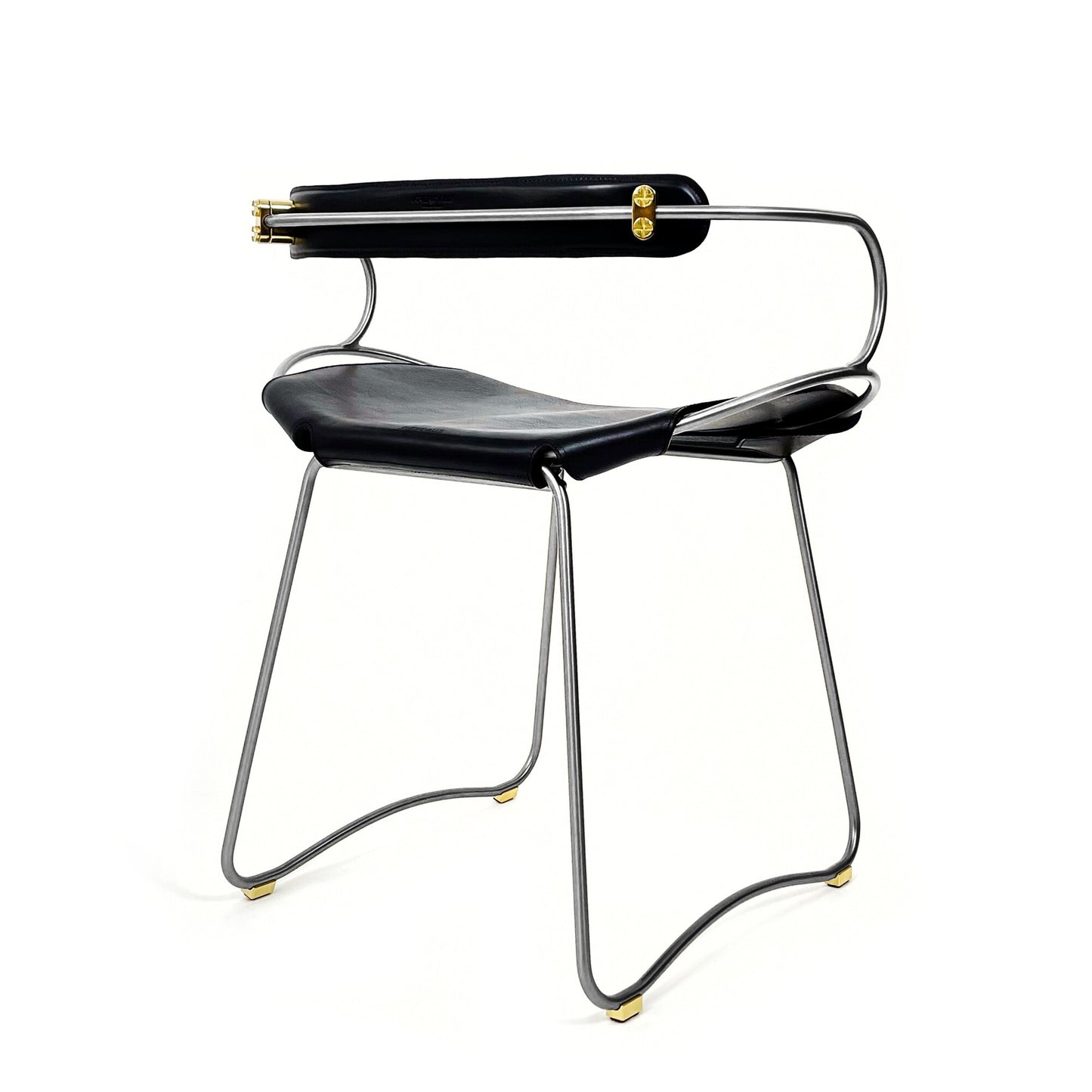Silla Hug - Personalizable y hecha a mano en piel de vaca y acero
