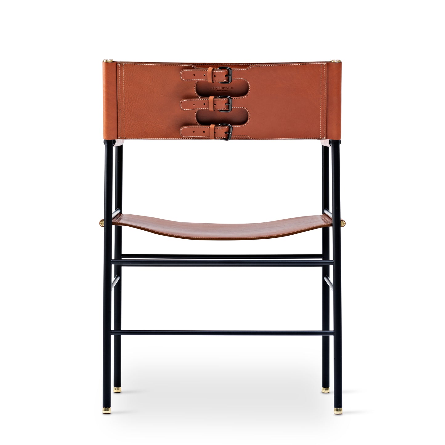 Silla Repose - Hecha a mano en piel vacuna con detalles de latón, totalmente personalizable