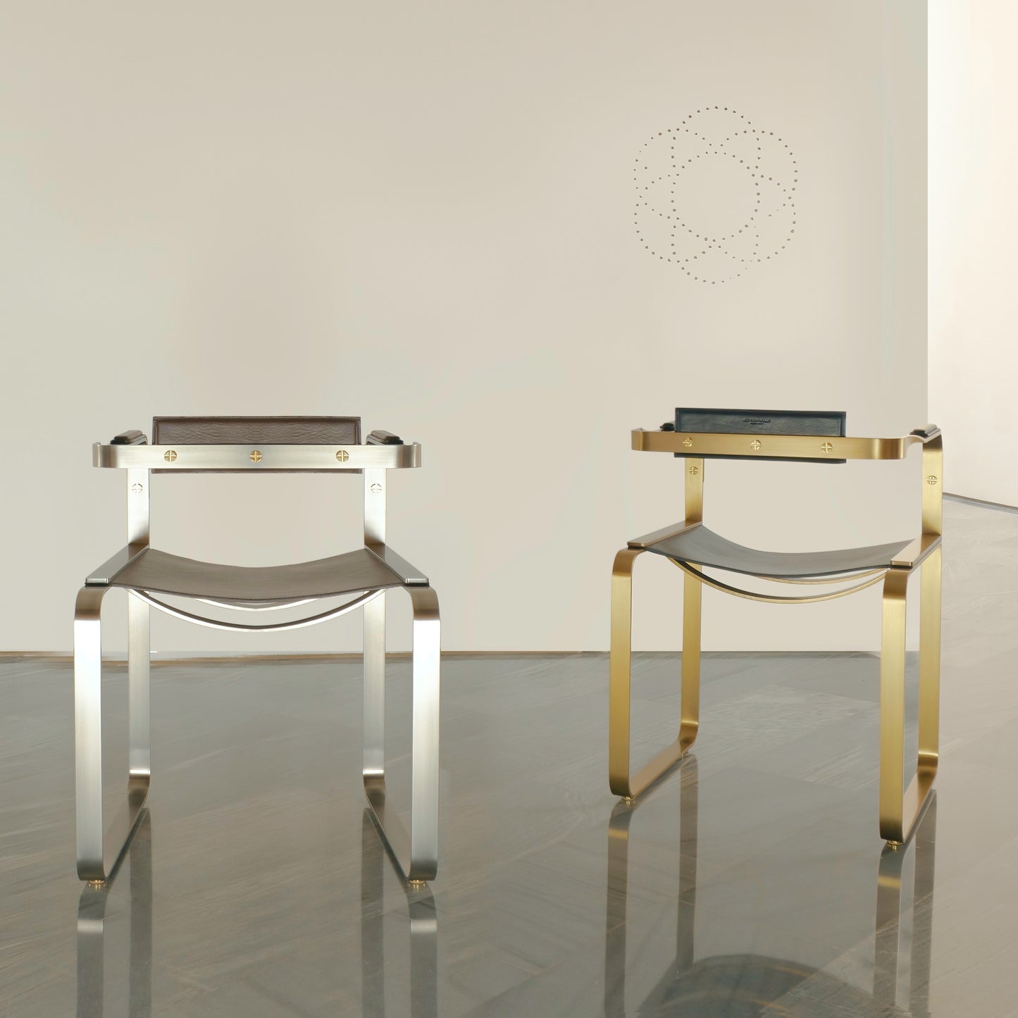 Wanderlust Armchair - Customizable & Handcrafted in Cowhide Leather & Steel