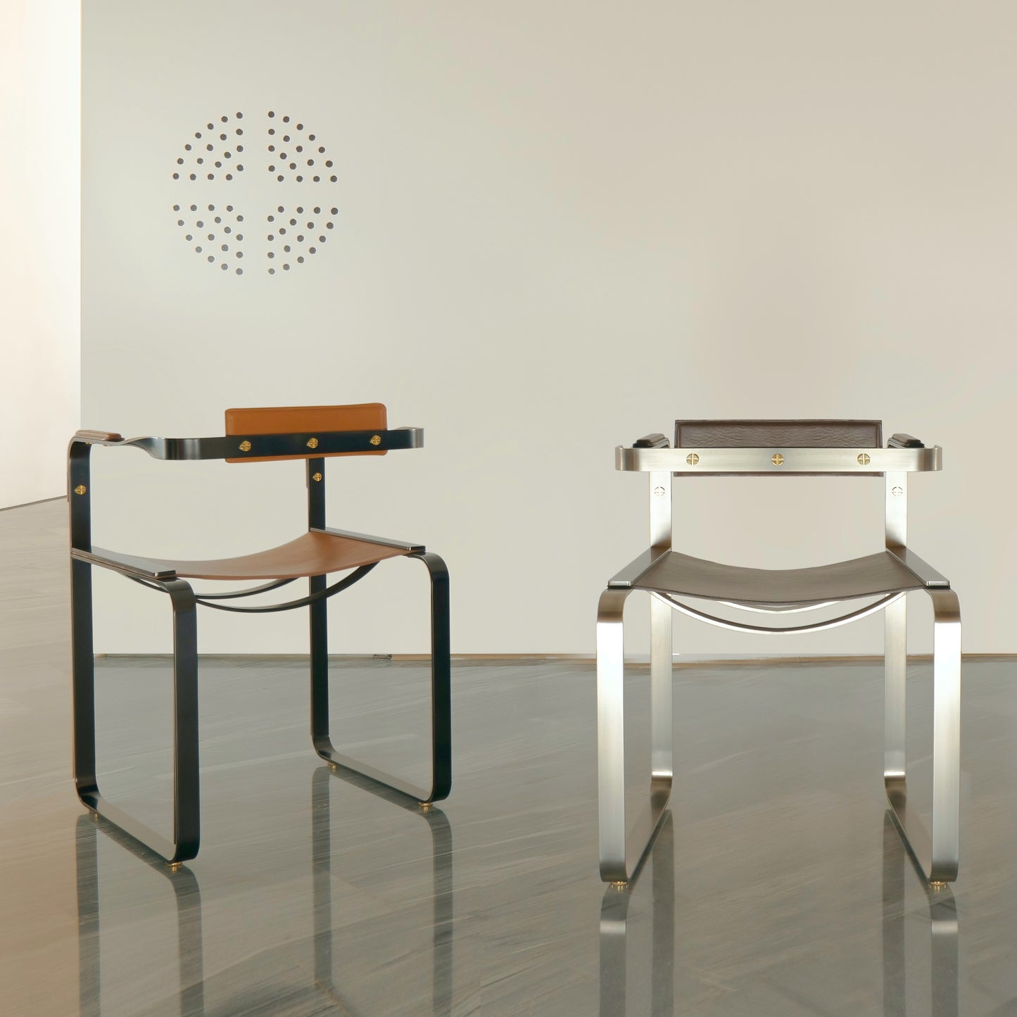 Wanderlust Armchair - Customizable & Handcrafted in Cowhide Leather & Steel