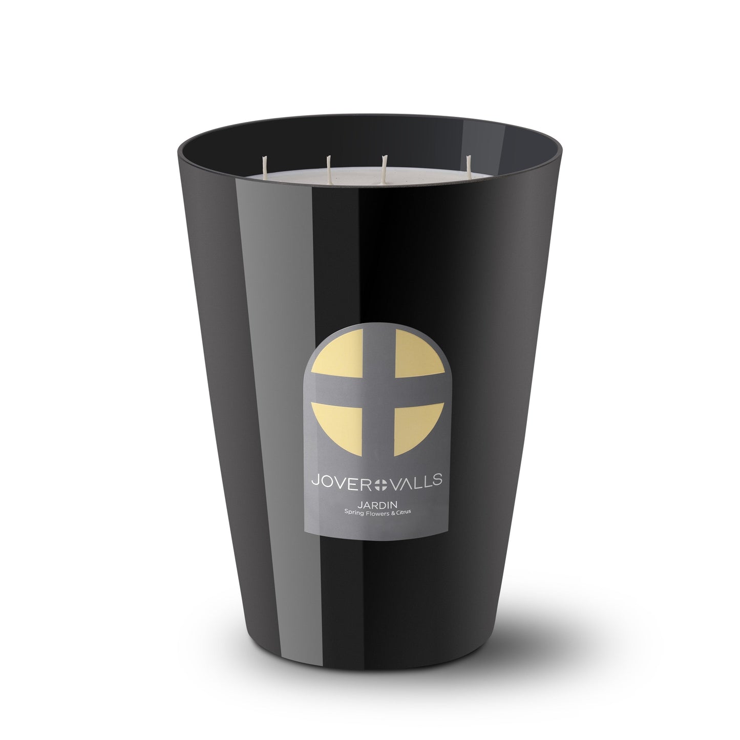 Vela decorativa artesanal de cristal negro con cuatro fragancias XXL