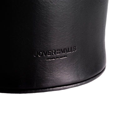 Prestigeux - Papelera Premium hecha a mano en cuero y latón color negro