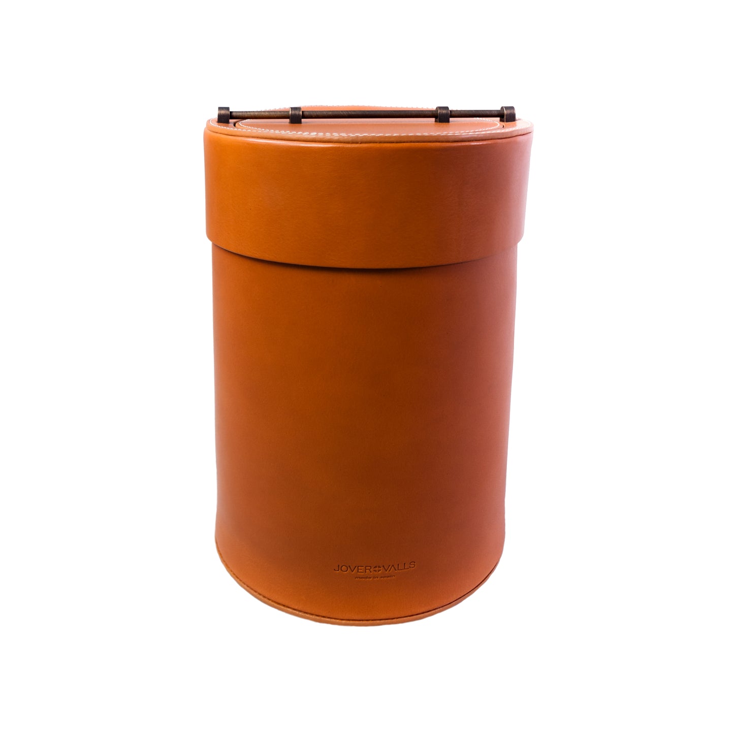 Prestigeux - Papelera Premium hecha a mano en cuero y latón
