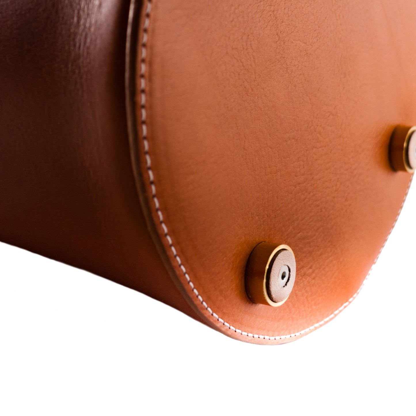 Prestigeux - Papelera Premium hecha a mano en cuero y latón