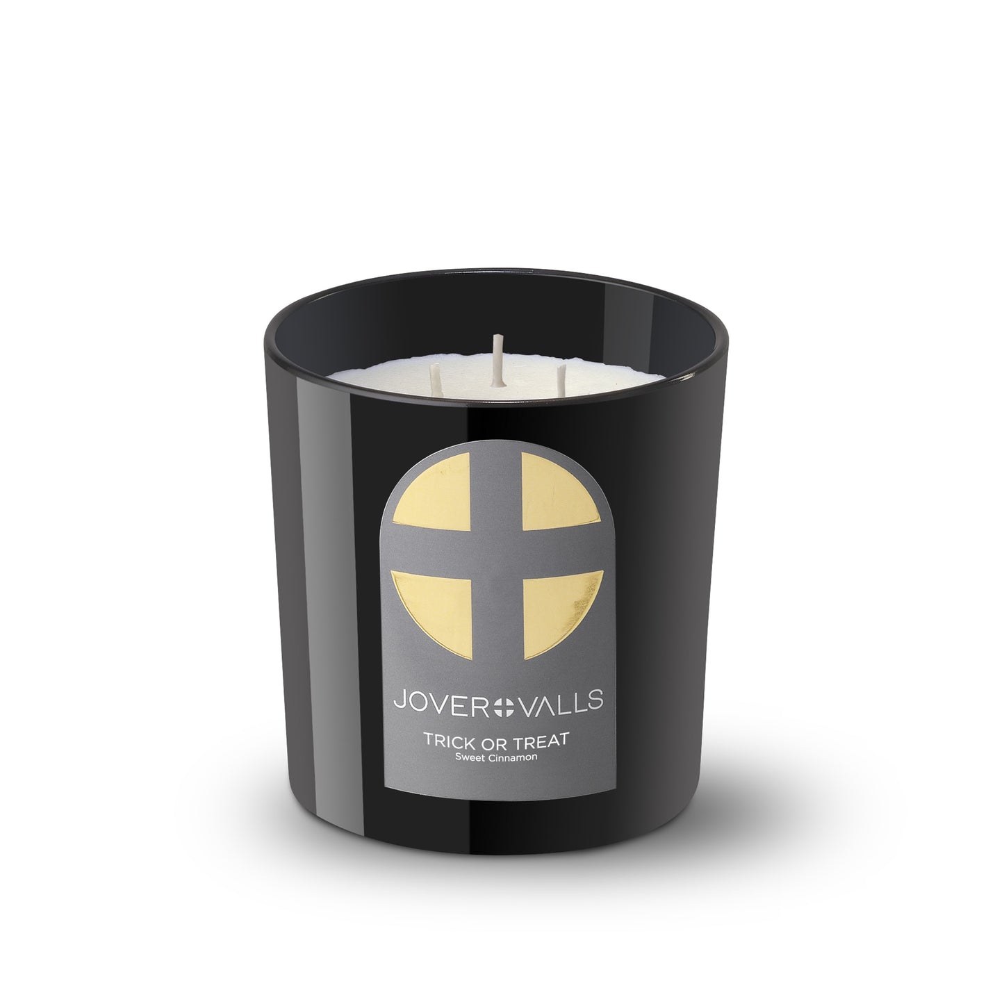 Vela decorativa artesanal de cristal negro con cuatro fragancias