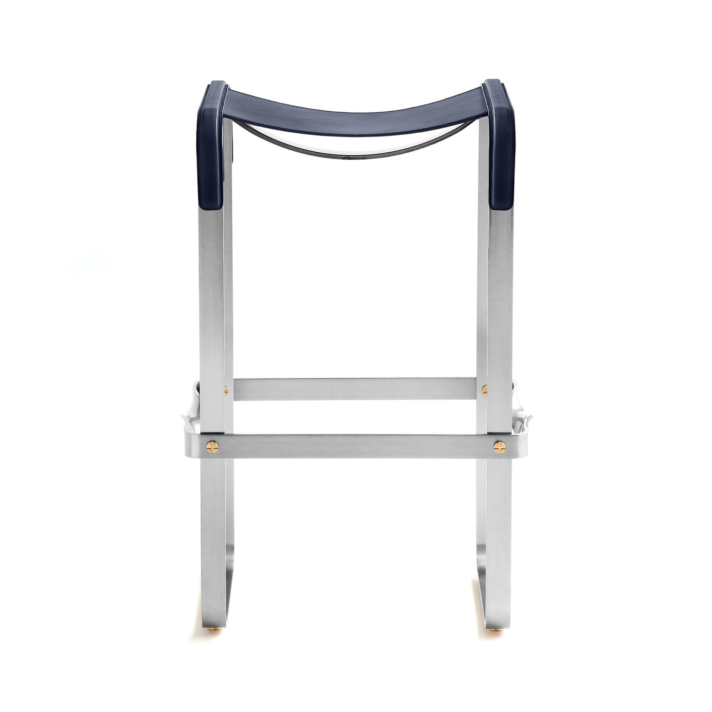 Taburete de bar Wanderlust - Hecho a mano en cuero y acero, personalizable