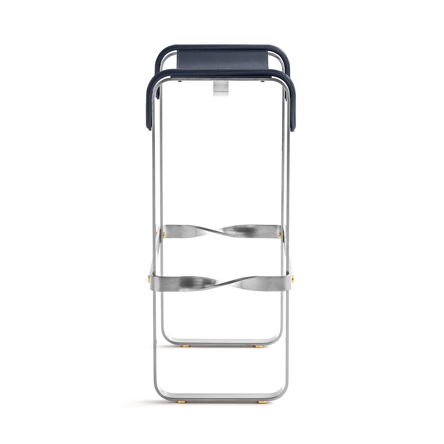 Taburete de bar Wanderlust - Hecho a mano en cuero y acero, personalizable