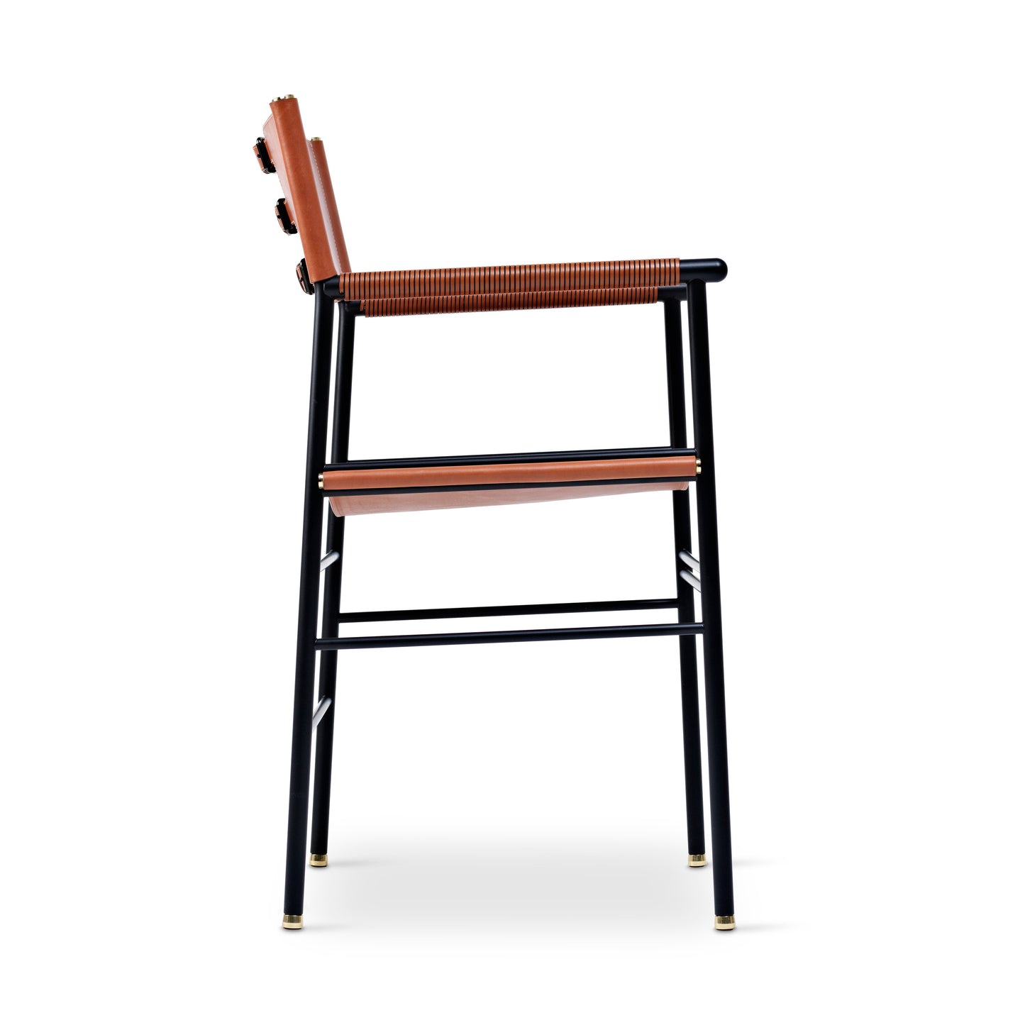 Silla Repose - Hecha a mano en piel vacuna con detalles de latón, totalmente personalizable
