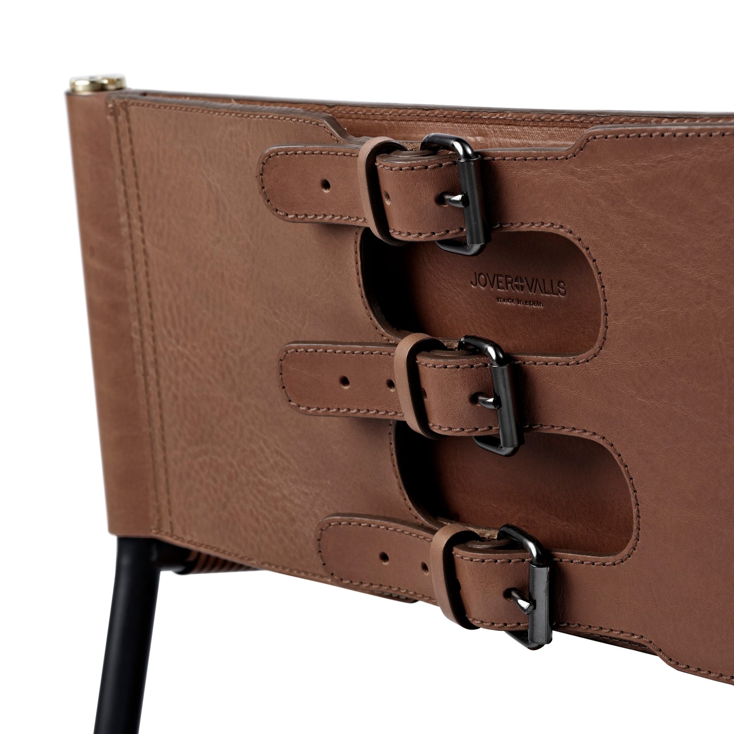 Silla Repose - Hecha a mano en piel vacuna con detalles de latón, totalmente personalizable