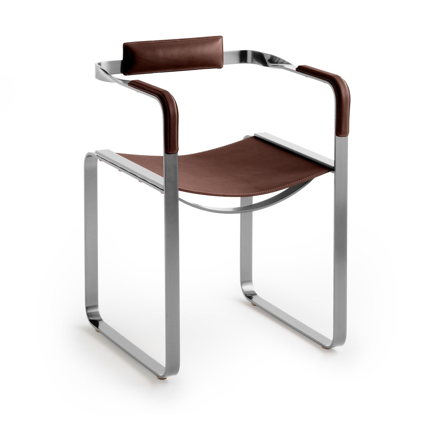Wanderlust Armchair - Customizable & Handcrafted in Cowhide Leather & Steel