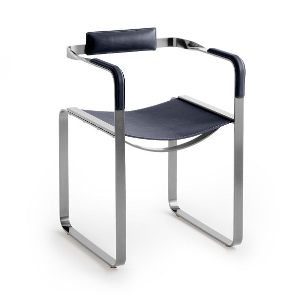 Wanderlust Armchair - Customizable & Handcrafted in Cowhide Leather & Steel