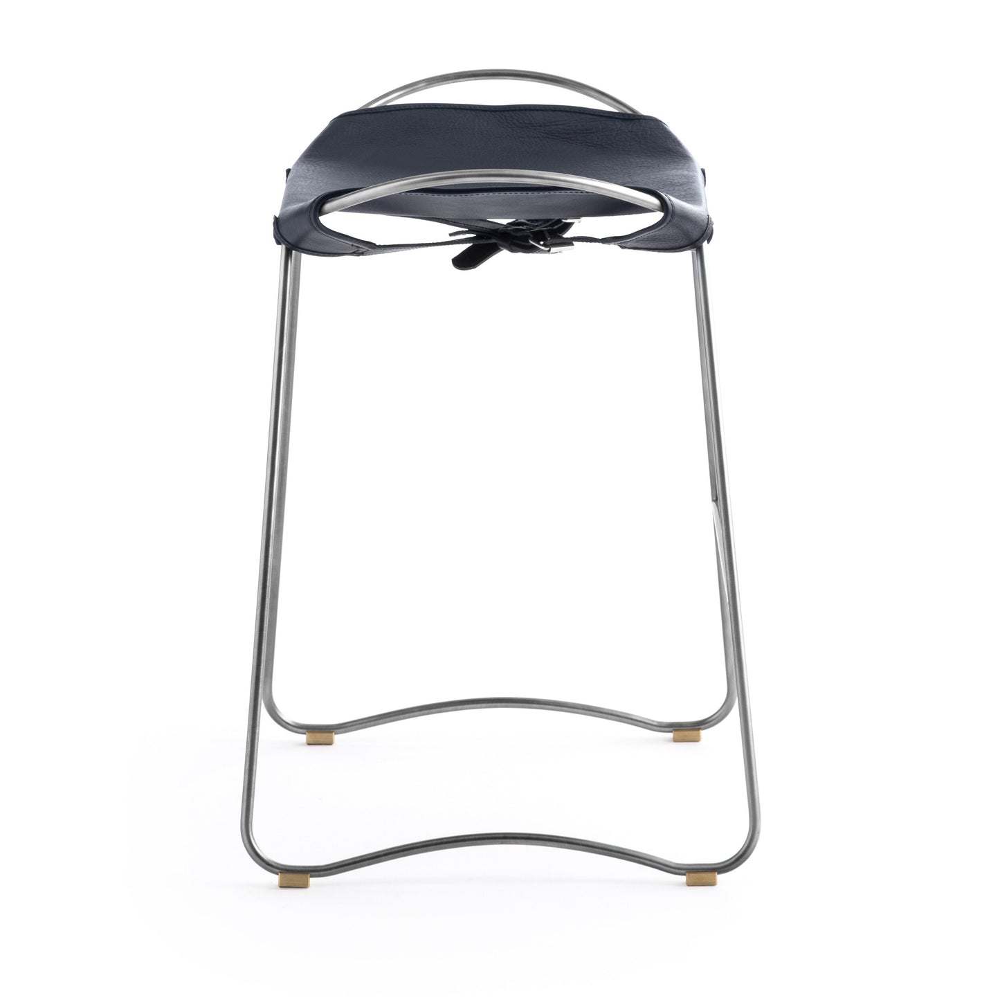 Taburete de cocina Hug - Hecho a mano con cuero vacuno