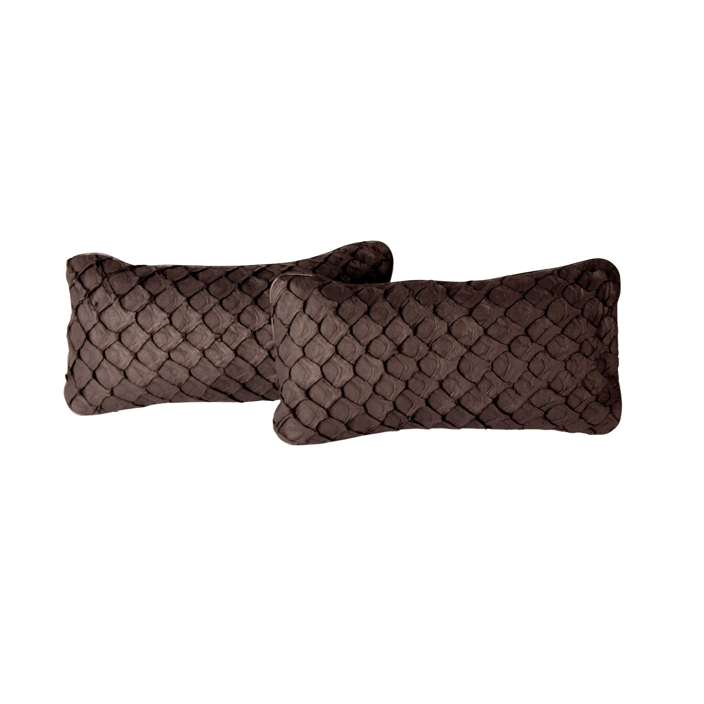 Almohada Pirarucú a medida con reverso de cuero - Tamaño pequeño