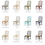 Silla Chinese Chippendale Faux Bamboo - cojín integrado