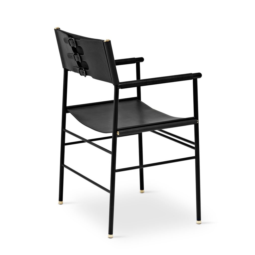 Silla Repose - Hecha a mano en piel vacuna con detalles de latón, totalmente personalizable