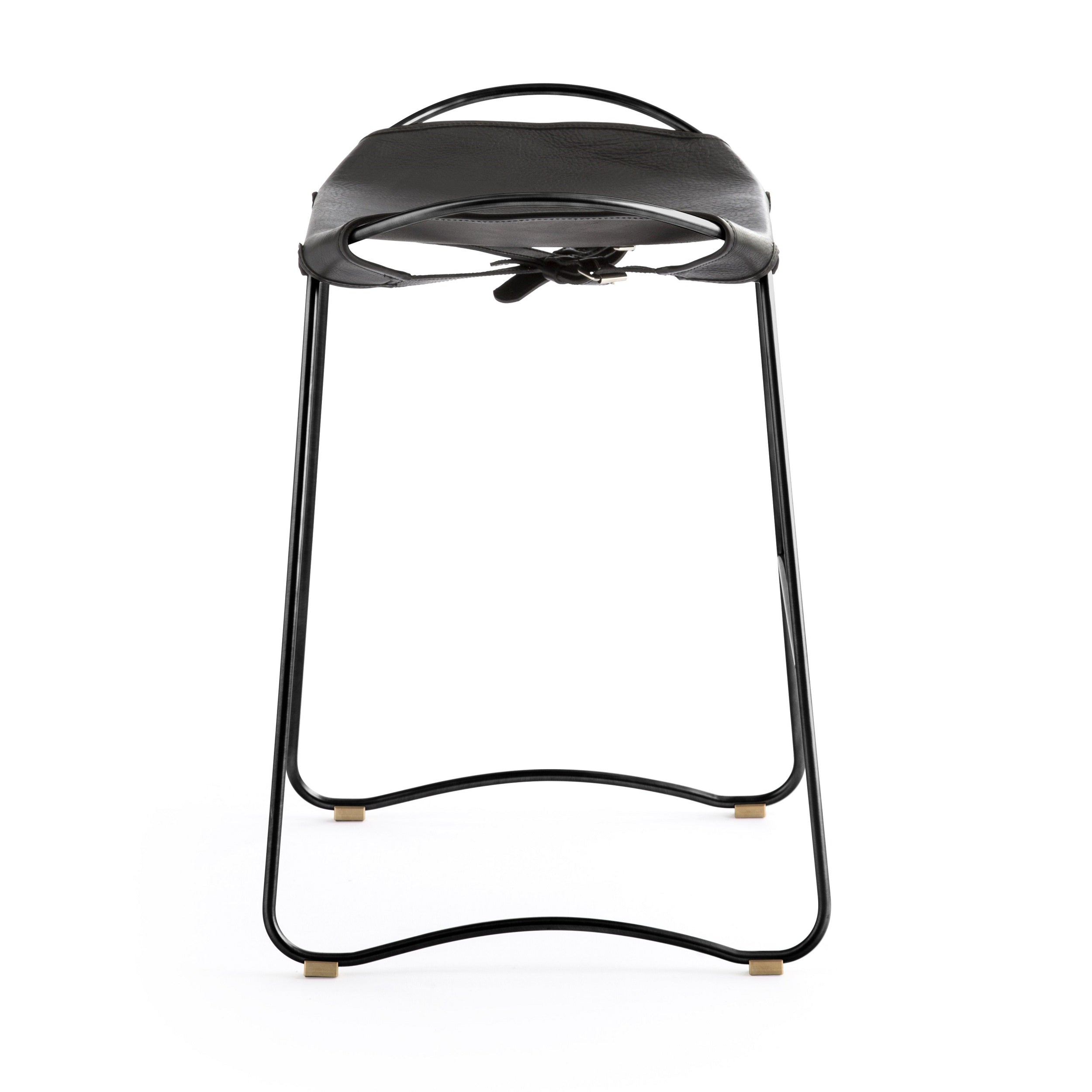 Taburete de cocina Hug - Hecho a mano con cuero vacuno