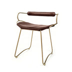Silla Hug - Personalizable y hecha a mano en piel de vaca y acero