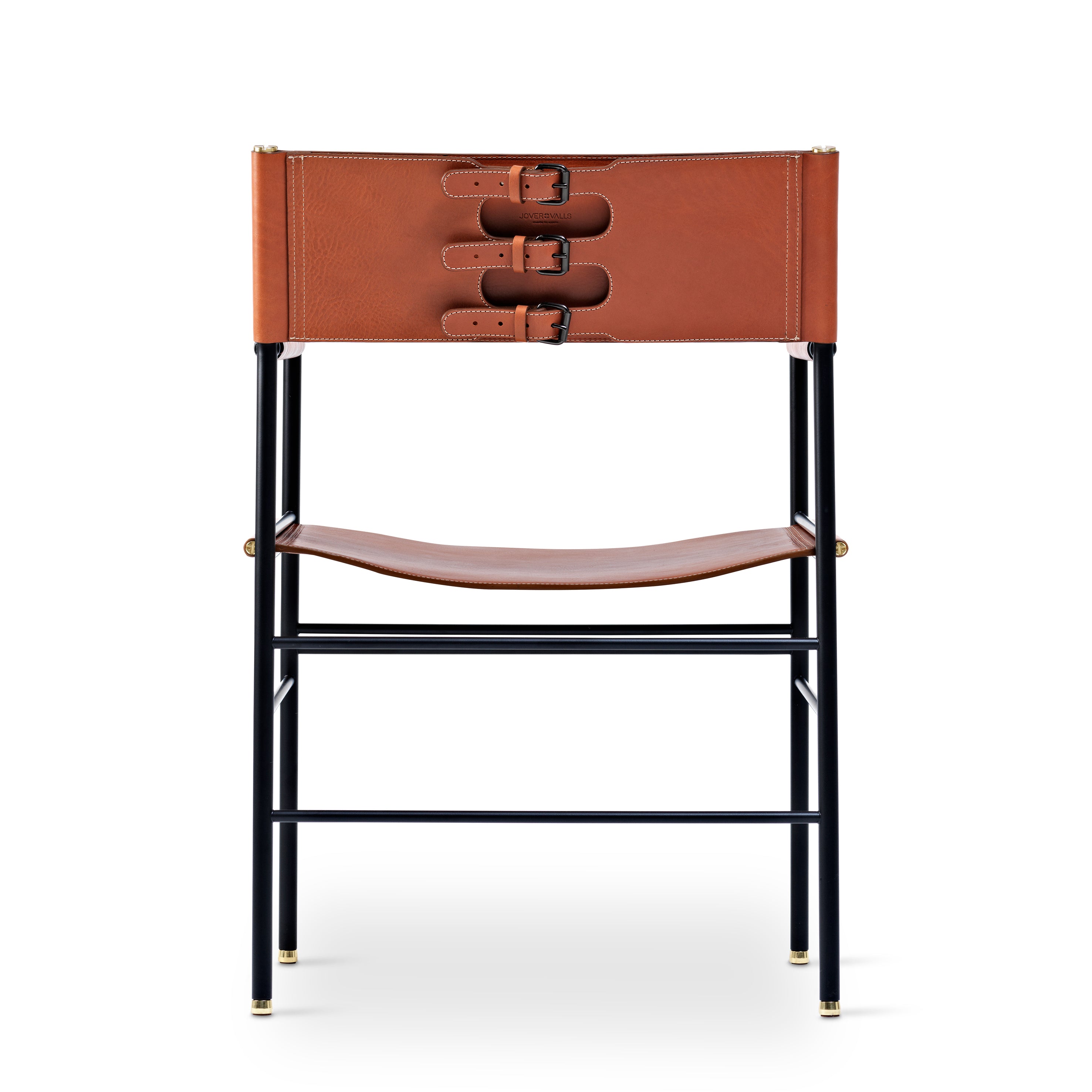 Silla Repose - Hecha a mano en piel vacuna con detalles de latón, totalmente personalizable