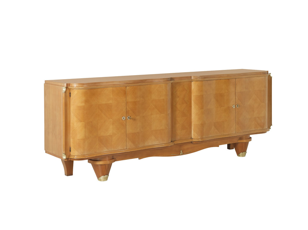 Aparador Art Déco Francés en Madera de Sicomoro - Estilo André Arbus, c. 1940