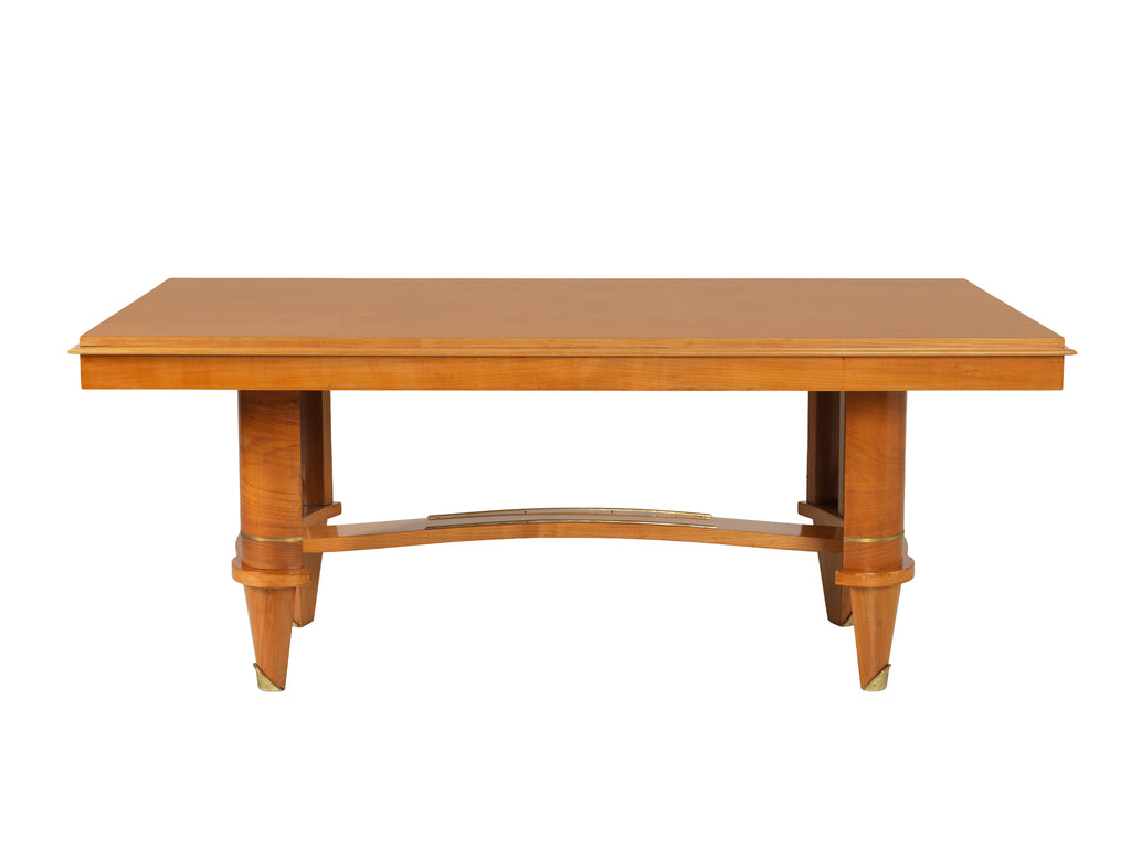 Mesa de Comedor Art Déco Francesa en Madera de Sicomoro - Estilo André Arbus, c. 1940