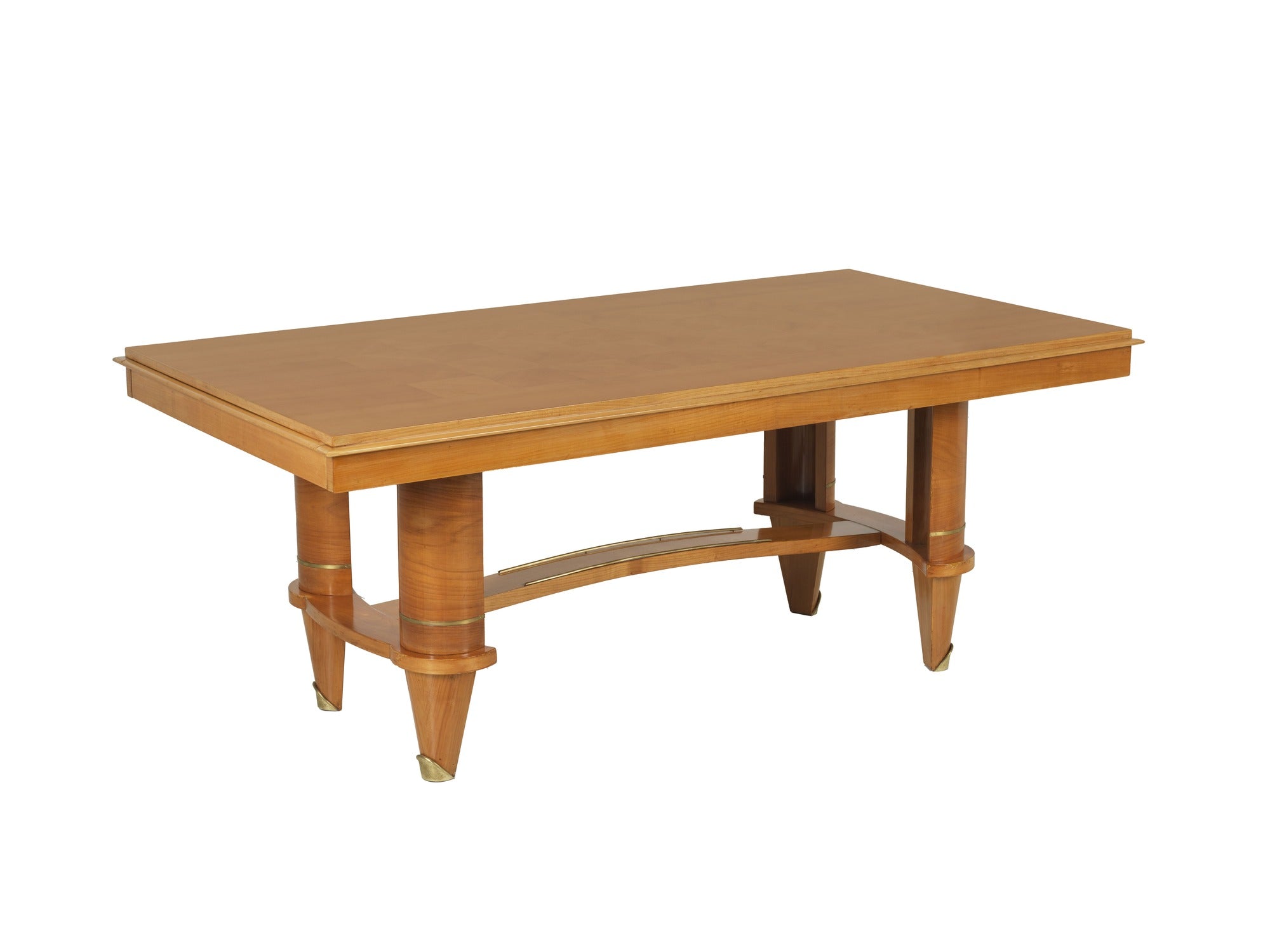 Mesa de Comedor Art Déco Francesa en Madera de Sicomoro - Estilo André Arbus, c. 1940
