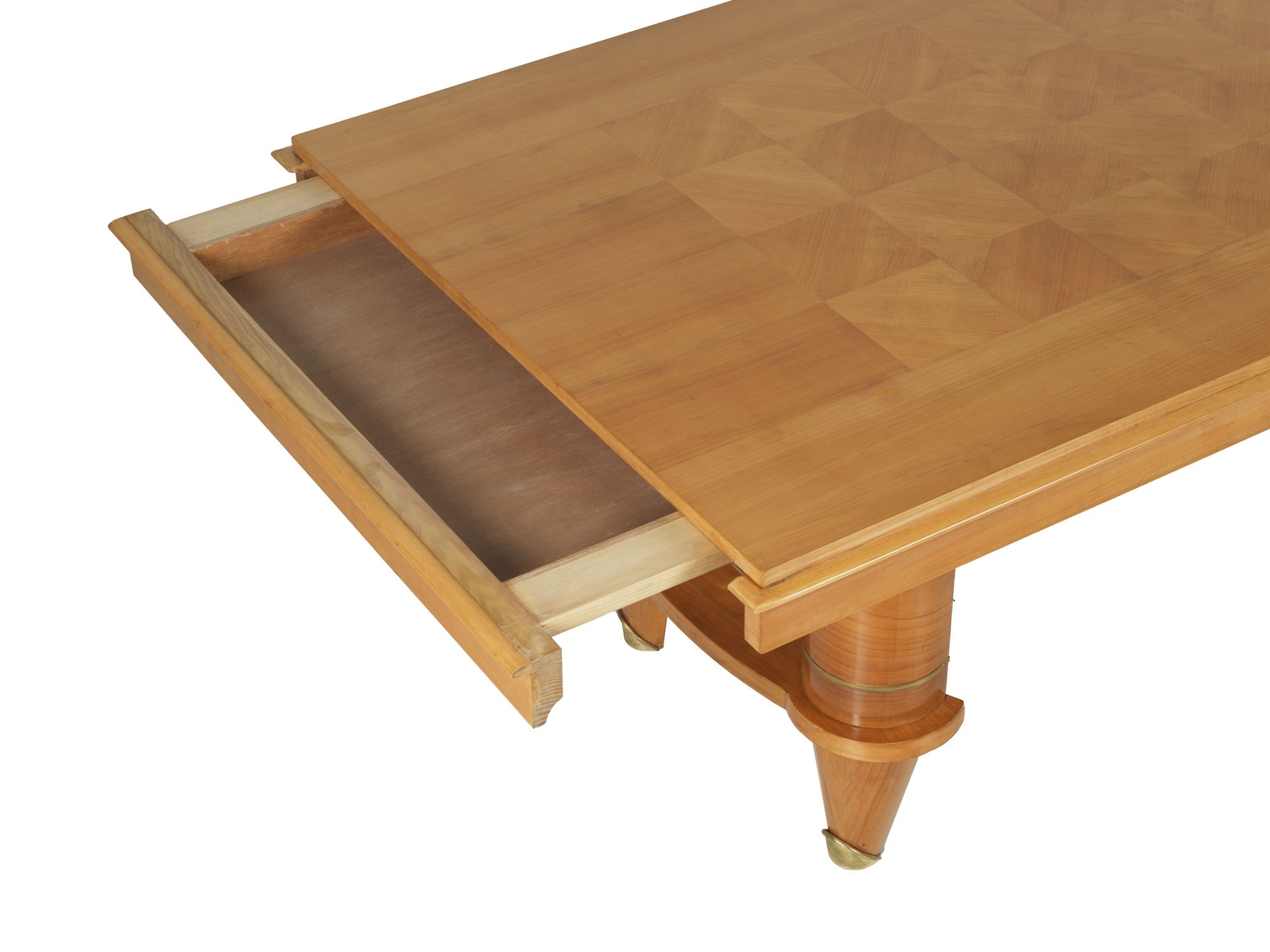 Mesa de Comedor Art Déco Francesa en Madera de Sicomoro - Estilo André Arbus, c. 1940