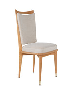 Set de 6 Sillas de Comedor Italianas Mid-Century en Madera de Haya y Bouclé