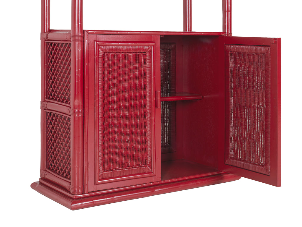 Estantería Pagoda Mid-Century - Estilo Chinoiserie