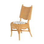 Set de 4 Sillas de Comedor French Riviera - Mid-Century en Ratán y Tapicería Premium