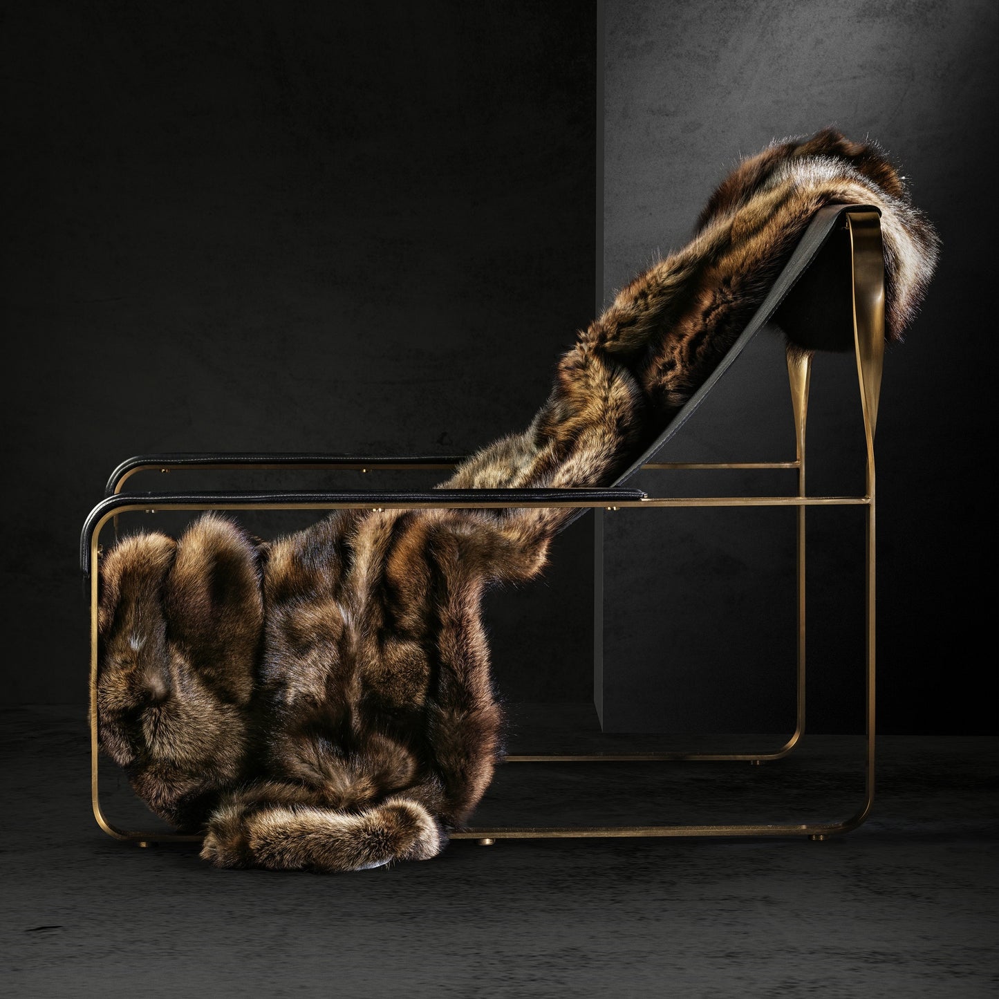 Sumptous Brown Fisher Fur Throw, Handcrafted and Ethically Sourced