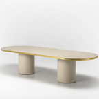 Mid-Century Double Pedestal Antique Boutique Dining Table