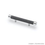 Bilbao - Exotic Skins & Metal Accents Bespoke Cylindrical Pull Handle