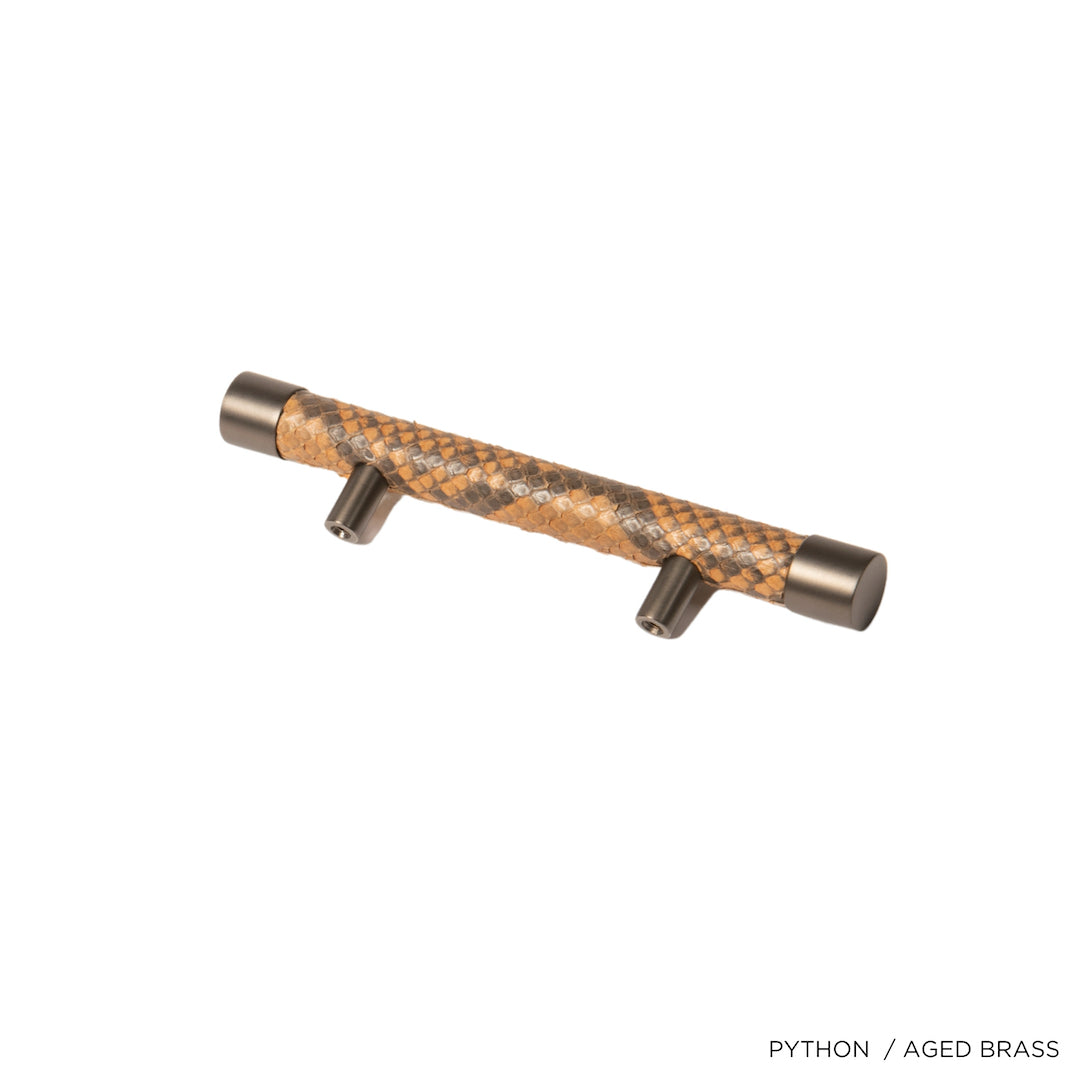 Bilbao - Exotic Skins & Metal Accents Bespoke Cylindrical Pull Handle